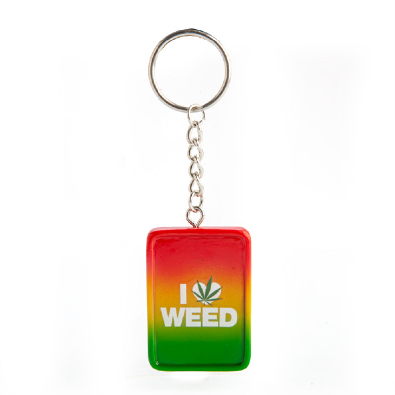I Love Weed Keychain